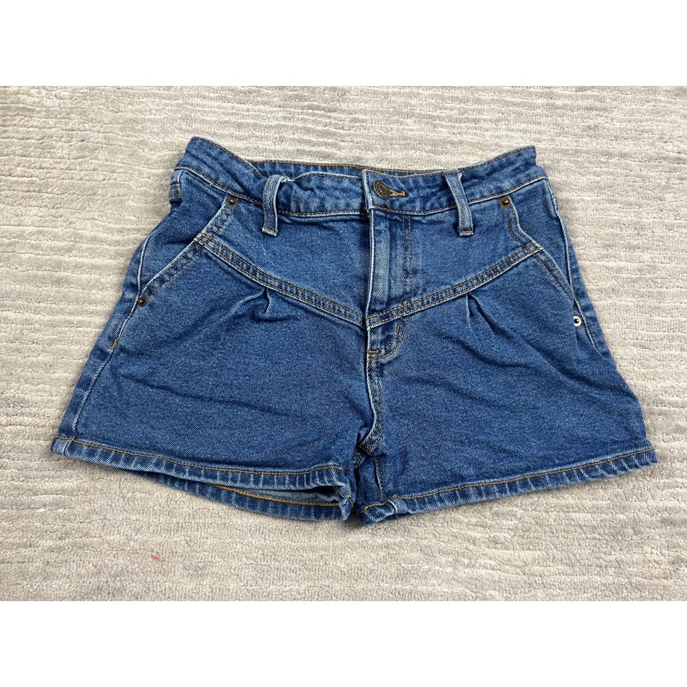 Wild Fable Shorts Womens 0 Blue Denim Western Yoke High Rise Stretch Medium Wash